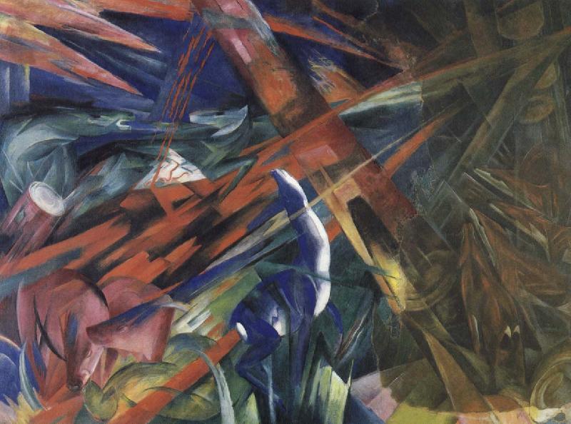 Franz Marc The fate of the animals oil painting picture